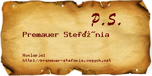Premauer Stefánia névjegykártya